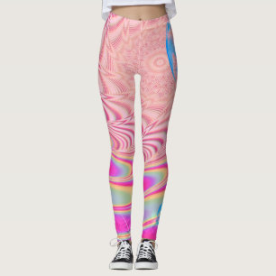 MACRAME'- Colourful Abstract Image of Fractal Art  Leggings