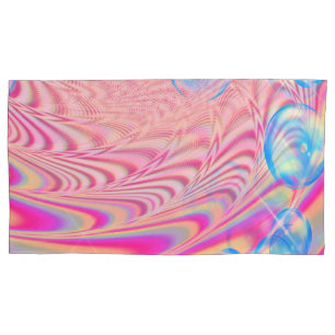 MACRAME'- Colourful Abstract Image of Fractal Art  Pillowcase