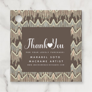 Macrame Handmade Business Thank You Appreciation Favour Tags