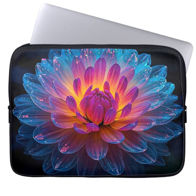 Macro Aurora Bloom 13 inch Laptop Sleeve (Front)