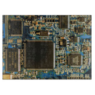 Macro Blue Circuit Board PCB Photo