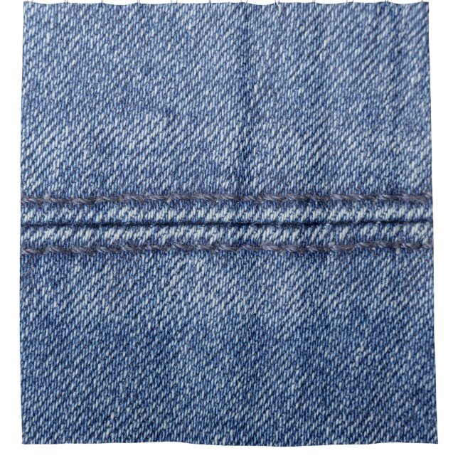Macro Blue Denim, Close-Up Texture. (Front)