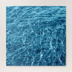 Macro Bubbling Blue Sea Photo Jigsaw Puzzle