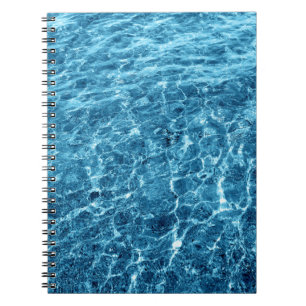 Macro Bubbling Blue Sea Photo Notebook