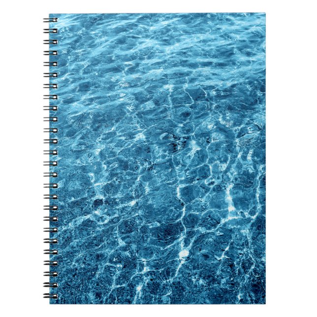 Macro Bubbling Blue Sea Photo Notebook (Front)