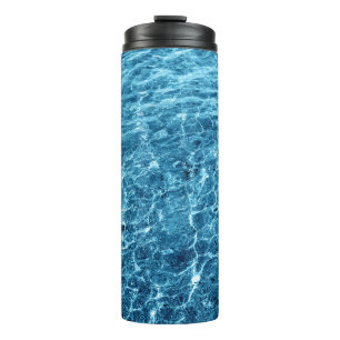 Macro Bubbling Blue Sea Photo Thermal Tumbler