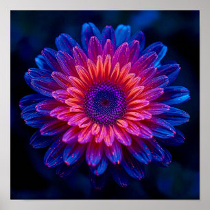 Macro Crystalline Cascade Poster