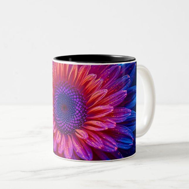 Macro Crystalline Cascade Two-Tone Coffee Mug (Front Right)