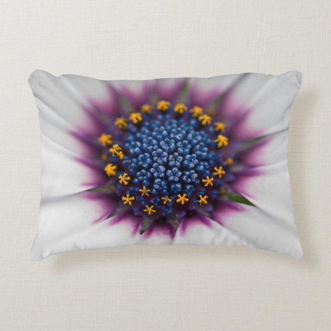 Macro Daisy Decorative Pillow (Front)