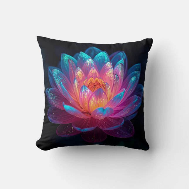 Macro Ethereal Zen Throw Pillow (Front)