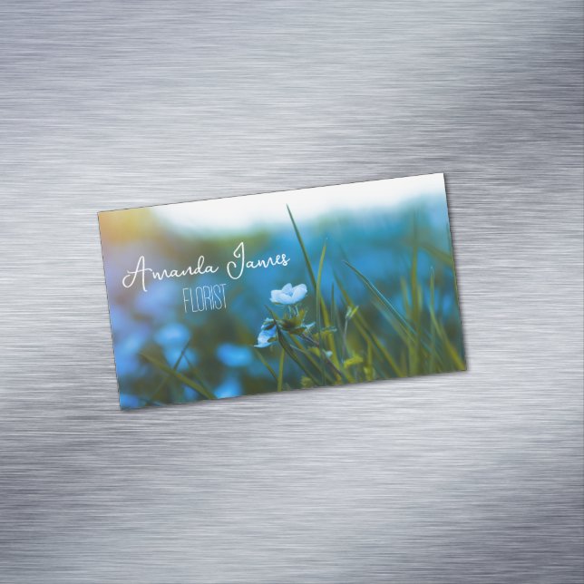 macro flowers in field, for florist, Business Card (In Situ)