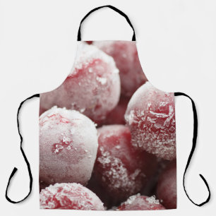 Macro frozen berries, closeup texture. apron