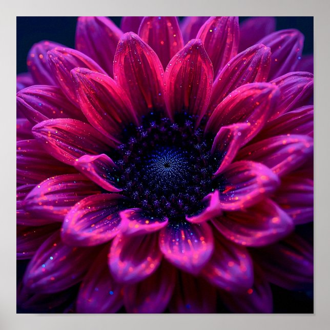 Macro Fuchsia Nebula Poster (Front)