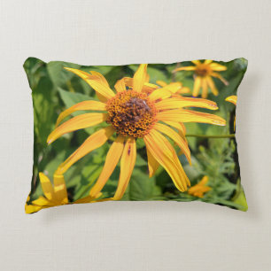Macro of False Sunflowers Accent Pillow