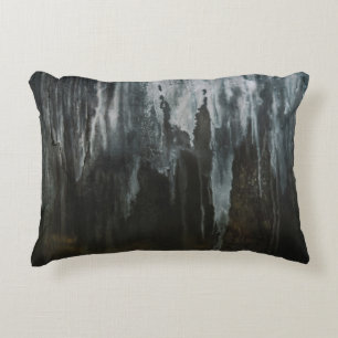 Macro photography of ice formation accent pillow