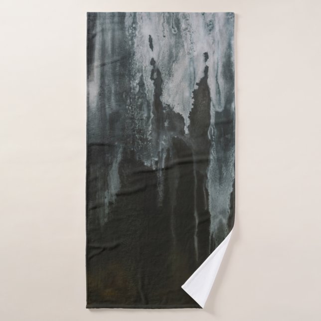 Macro photography of ice formation bath towel (Bath Towel)