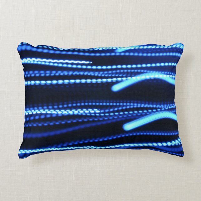 Macro photography of lights accent pillow (Front)