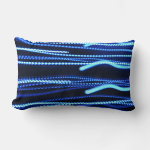 Macro photography of lights lumbar pillow