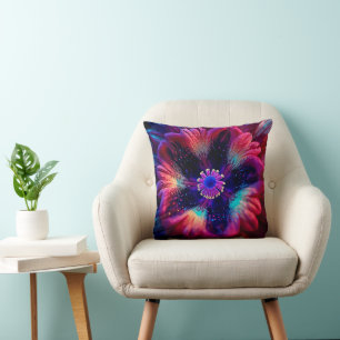 Macro Radiant Riot Throw Pillow