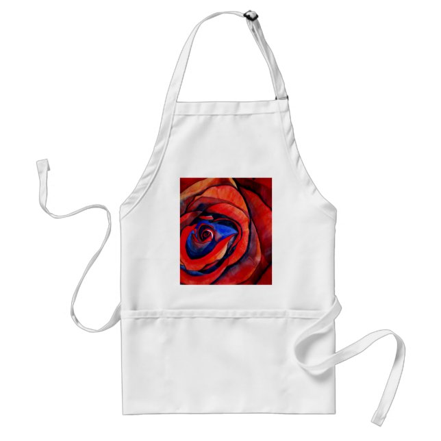 Macro red rose abstract art painting standard apron (Front)