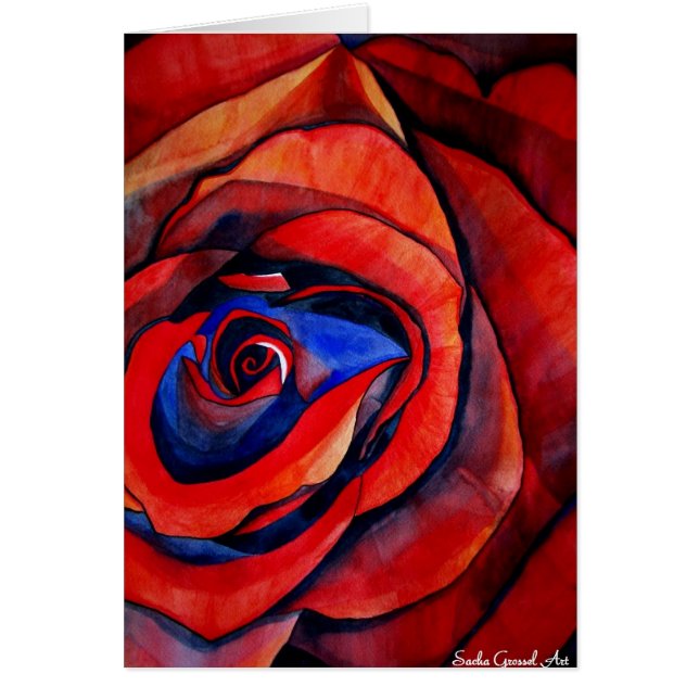 Macro rouge rose abstraite peinture d'art (Devant)
