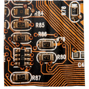 macro shot of circuitboard,cables,capacitors,card,