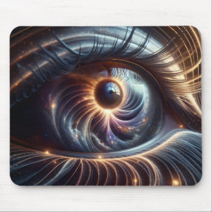 Macro Shot of Eye Space Galaxy Digital Mouse Pad