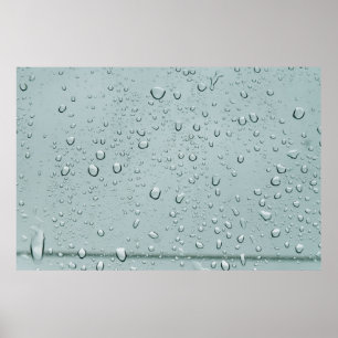 Macro shot of water drops poster