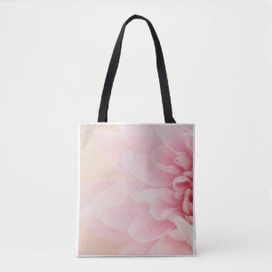 Macro Soft Pink Dahlia Flower Blossom Photography Tote Bag
