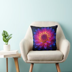 Macro Stellar Burst Throw Pillow