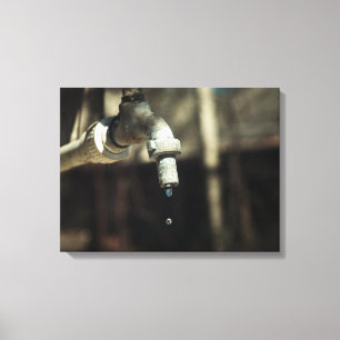 Macro water drop canvas print