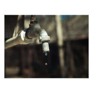 Macro water drop photo print