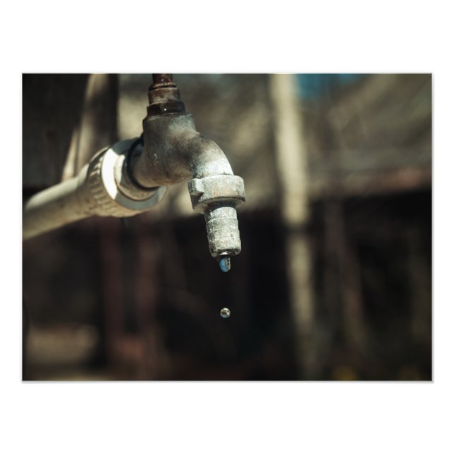 Macro water drop photo print (Front)