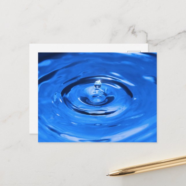 Macro water drop postcard (Front/Back In Situ)