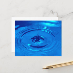 Macro water drop postcard