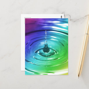 Macro water drop postcard