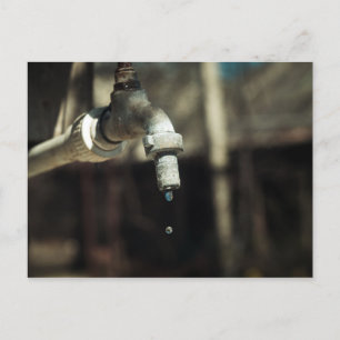 Macro water drop postcard