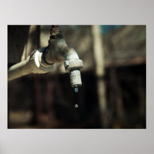 Macro water drop poster