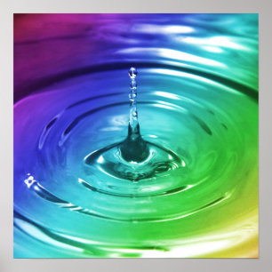 Macro water drop poster