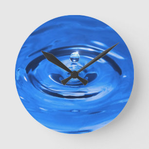 Macro water drop round clock