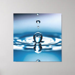 Macro water drops canvas print
