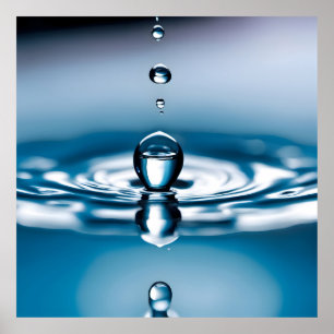 Macro water drops poster