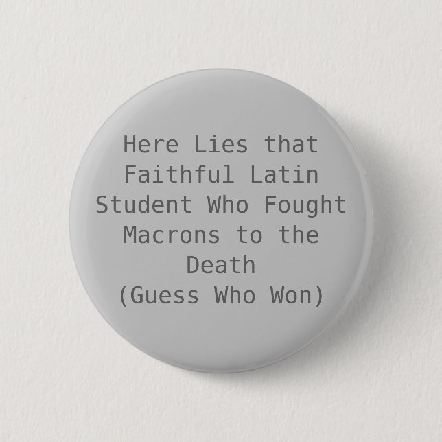 Macron Death 2 Inch Round Button (Front)