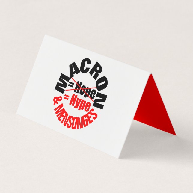 MACRON Hype and Lie MENSONGES FBC Business Card (Front)