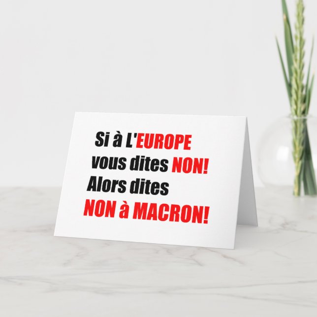 MACRON = Mondialisation - greeting Card (Front)