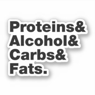 Macronutrients. Proteins & Alcohol & Carbs & Fats.