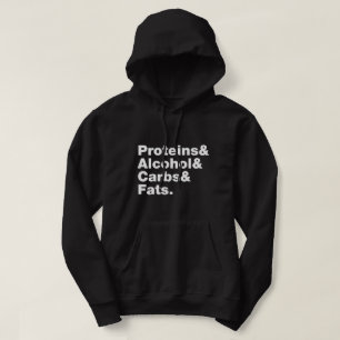 Macronutrients. Proteins & Alcohol & Carbs & Fats. Hoodie