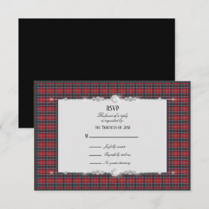 MacTavish Modern Scottish Tartan RSVP Card
