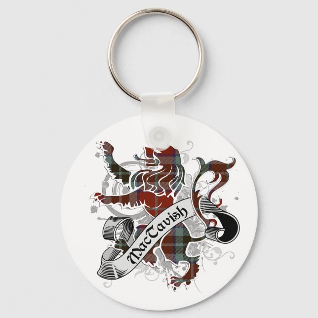 MacTavish Tartan Lion Keychain (Front)