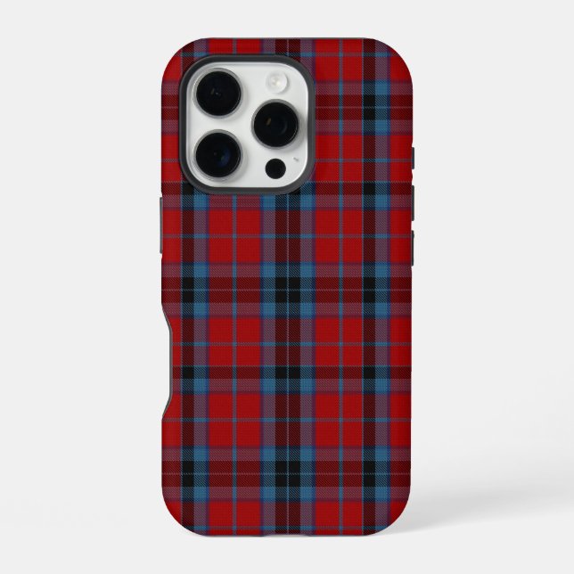MacTavish Tartan Red and Blue Plaid iPhone Case (Back)